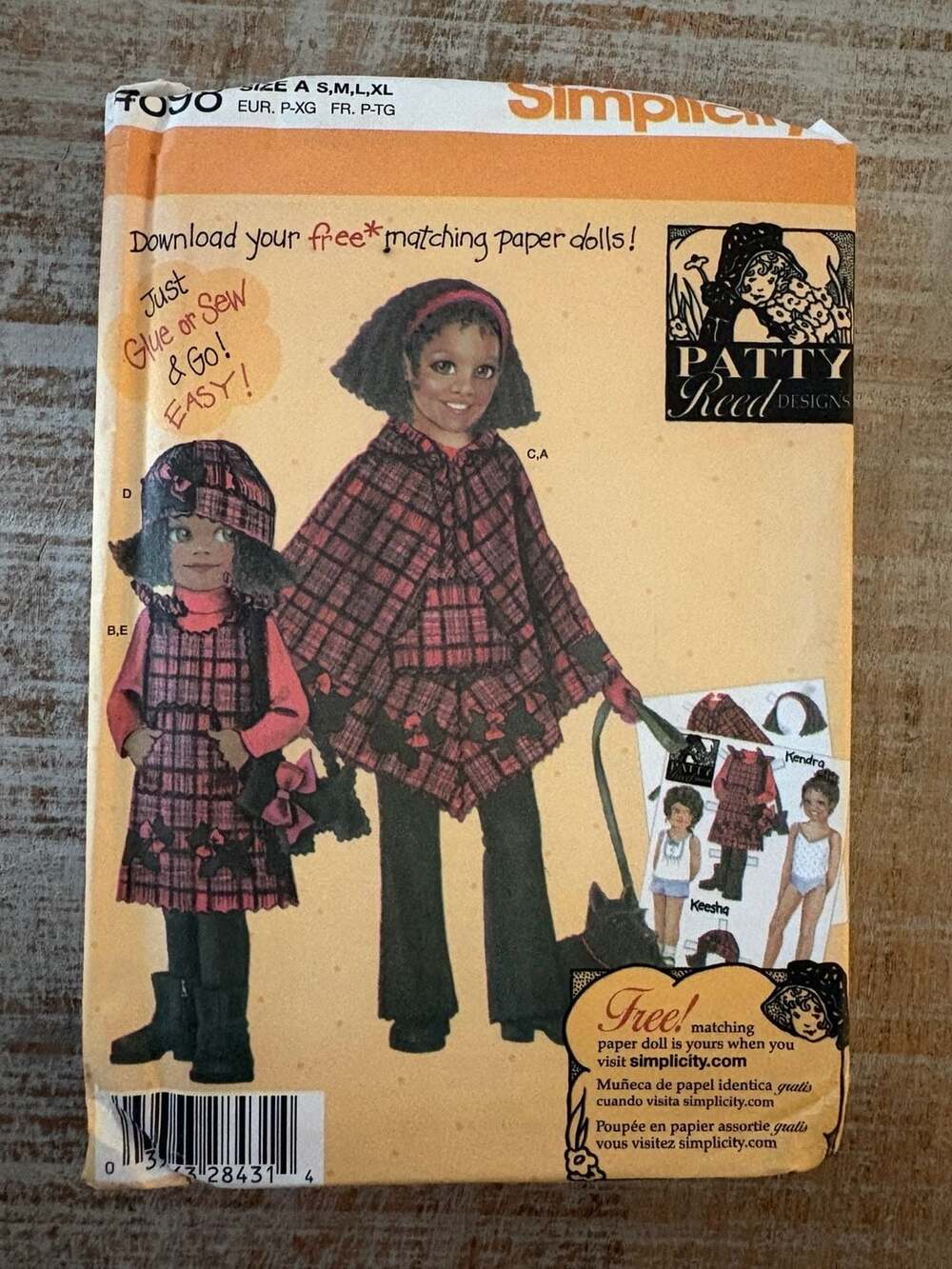 Simplicity Sewing Pattern 4898 Size S,M,L,XL Patty Reed Designs